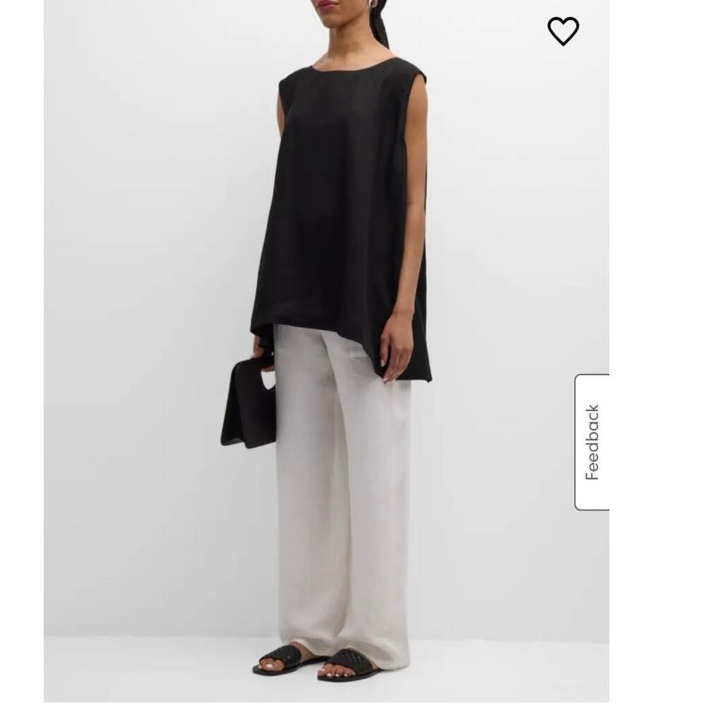 NWT Eskandar Patch-Pocket Straight-Leg Drawstring Trousers